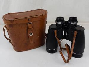 Vintage Tasco 7x50 Binoculars With Leather Case