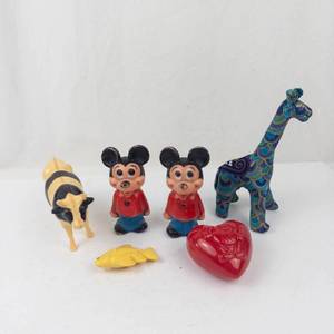 Vintage Plastic Character & Animal Toy Mixed Lot