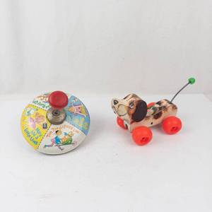 Vintage Fisher-Price Little Snoopy & J. Chein Lithograph Toys Mixed Lot