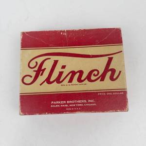 Vintage Parker Brothers Flinch Card Game in Box