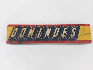 Vintage Halsam Dominoes Set in Original Box
