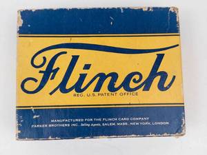 Vintage Parker Brothers Flinch Card Game With Box & Rules