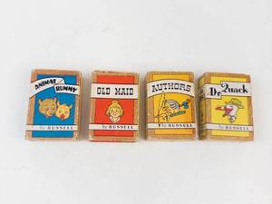 Vintage Russell Miniature Card Games (Lot of 4)
