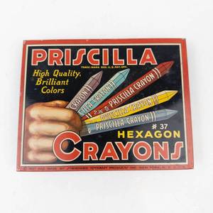 Priscilla Hexagon Crayons in Tin