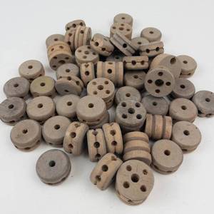 Vintage Tinkertoy Wooden Wheel Assortment