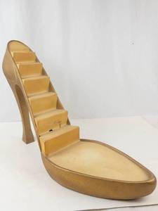 Vintage Giant Gold Just the Right Shoe High Heel Figurine Store Display Prop