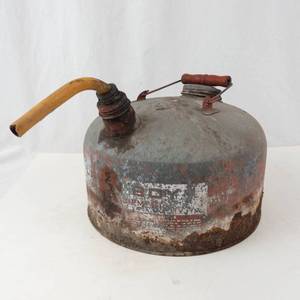 Vintage Galvanized Metal Gasoline Can