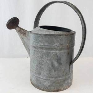 Vintage Galvanized Watering Can Rustic Garden Decor