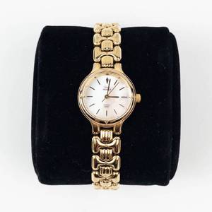 Timex Gold-Tone Ladies Watch With Indiglo - running new battery