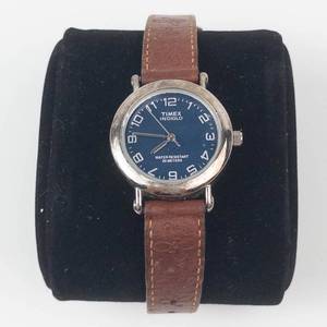 Timex Quartz Watch - New Battery, Running, Leather Strap