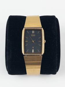 Citizen Quartz Gold Tone Dress Watch - running new battery