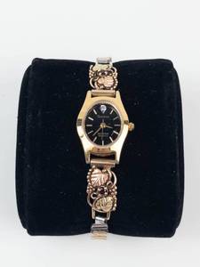 Vintage Diamond and Black hills 10k gold, Armitron Quartz Bracelet Watch - New Battery, Running