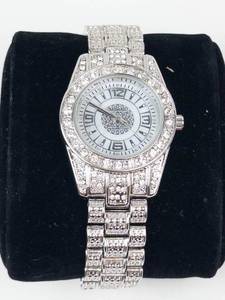 Keskaris Quartz Rhinestone Bracelet Watch - New Battery - Running