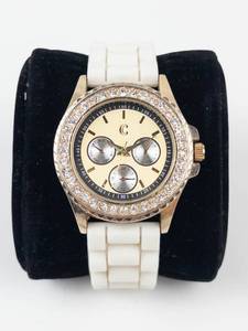 Quartz Crystal Bezel Watch, - Running, New Battery
