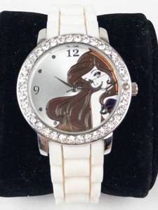 Little Mermaid Disney Accutime Quartz Watch With Rhinestone Bezel - Running, New Battery