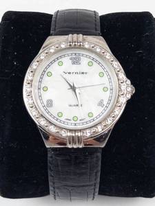 Vernier Quartz Rhinestone Bezel Wristwatch - Running, New Battery