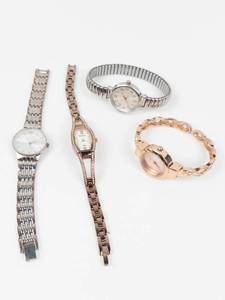 Ladies Quartz Watch Lot of 4 - Hamilton Included - New Batteries- Running