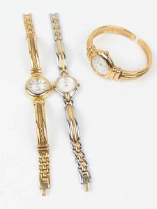 Ladies Quartz Cuff Watches (Lot of 3) - New Batteries- Running