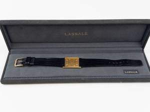 Vintage Lassale Quartz Dress Watch With Case - running new battery excellent condition