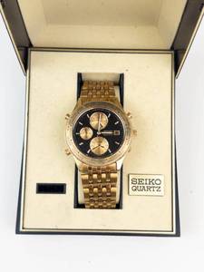 Seiko Quartz Chronograph Watch in Box - running new battery