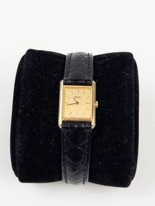 Seiko Quartz Gold-Tone Square Watch - New Battery - Running