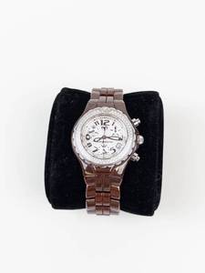 TechnoMarine Quartz Chronograph Watch With Brown Bracelet - Running, with new battery