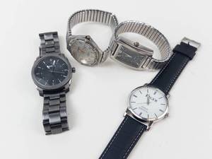 Fossil &amp Eiger Quartz Watch Lot of 5 - Working