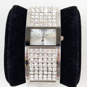 Peck & Peck Quartz Crystal Bangle Watch, new battery, running