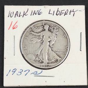 1937-S Walking Liberty half dollar