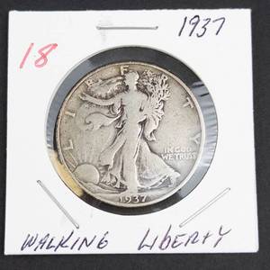 1937 Walking Liberty half dollar