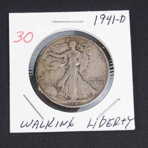 1941-D Walking Liberty half dollar