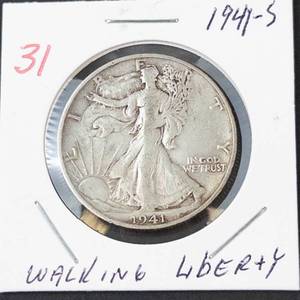 1941-S Walking Liberty half dollar