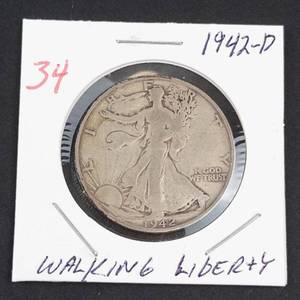1942-D Walking Liberty half dollar