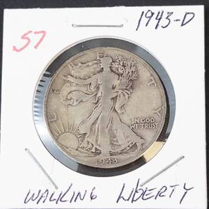 1943-D Walking Liberty half dollar