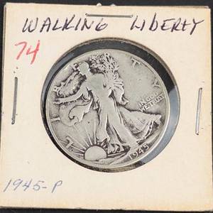 1945 Walking Liberty half dollar