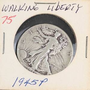 1945 Walking Liberty half dollar