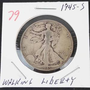 1945-S Walking Liberty half dollar
