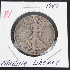 1947 Walking Liberty half dollar