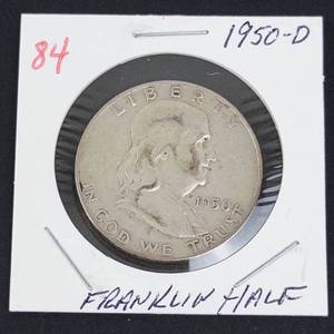1950-D Franklin half dollar