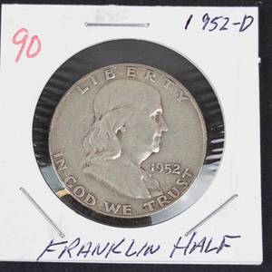 1952-D Franklin half dollar