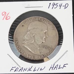 1954-D Franklin half dollar