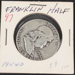 1954-D Franklin half dollar