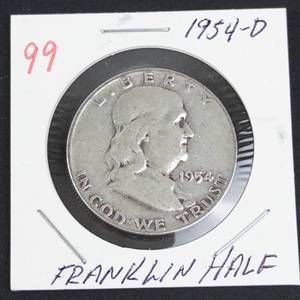 1954-D Franklin half dollar