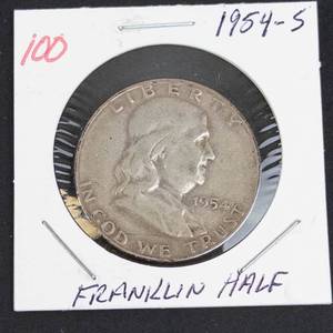 1954-S Franklin half dollar