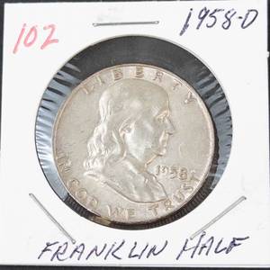 1958-D Franklin half dollar