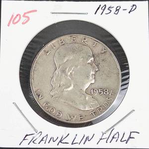 1958-D Franklin half dollar