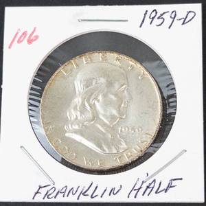 1959-D Franklin half dollar