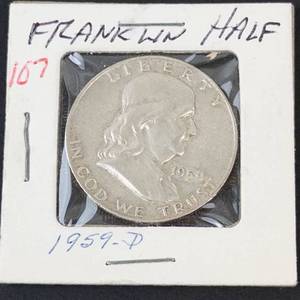 1959-D Franklin half dollar
