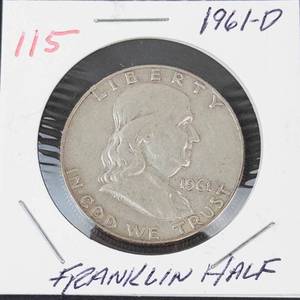 1961-D Franklin half dollar