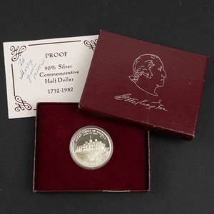 1982 George Washington 90% silver proof commemorative half dollar